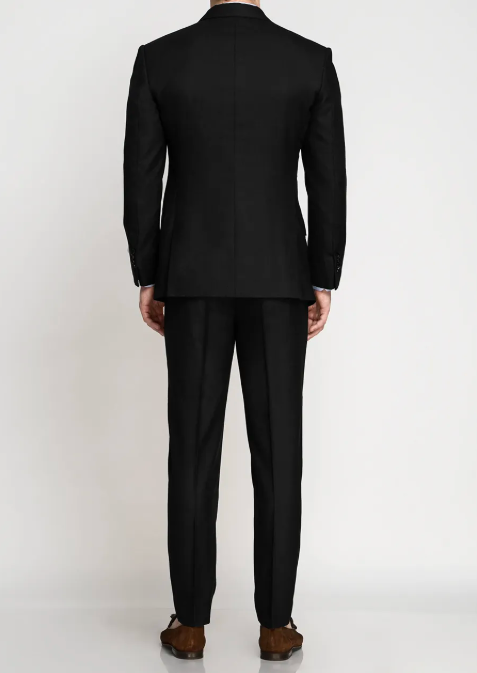 Classic Black Wool Suit