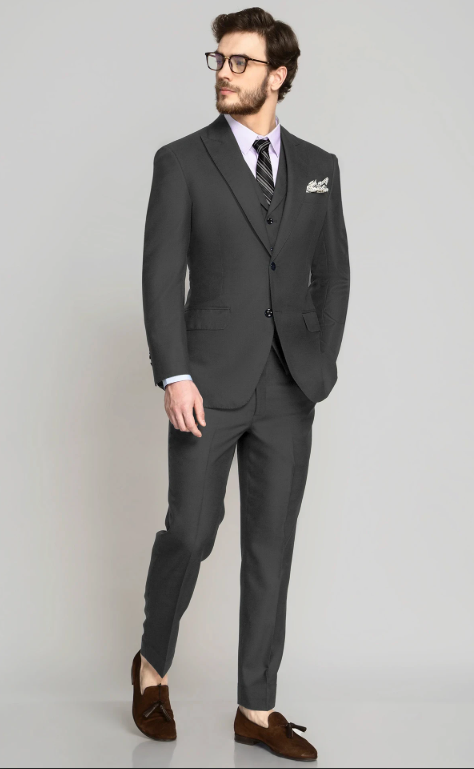 Classic Charcoal Gray Suit