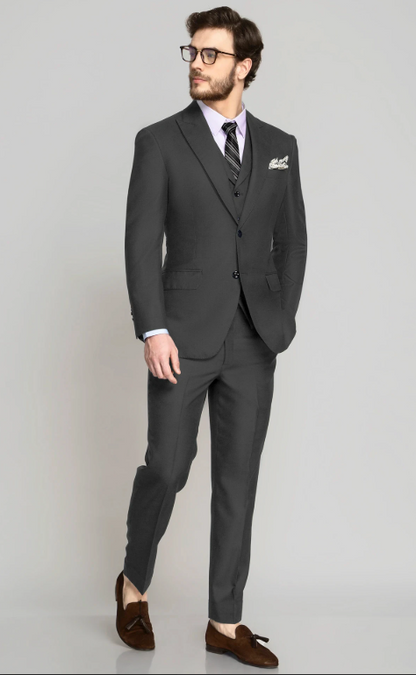 Classic Charcoal Gray Suit